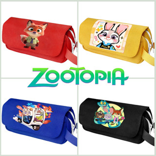 ซูโทเปีย 2 กล่องดินสอความจุขนาดใหญ่ผ้าใบกระเป๋าเครื่องเขียนส…