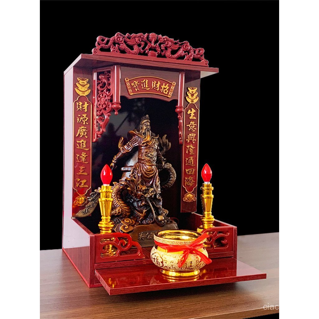 เทพเจ้าแห่งความมั่งคั่ง Guan Yu พระพุทธรูปในครัวเรือน Guan Erye Shop พุทธ Niche FRGE