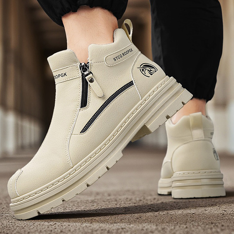 High-Top Martin BOOTS เครื่องมือรองเท้ารถจักรยานยนต์ซิปรองเท้าสบายๆรองเท้าอินเทรนด์กลางแจ้งสไตล์อังก