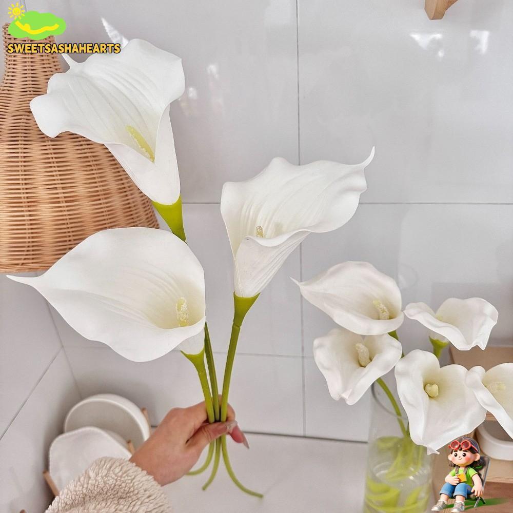 SWEE พืชเทียม, EVA จําลองประดิษฐ์ Calla Lily ดอกไม้, อุปกรณ์ถ่ายภาพช่อดอกไม้งานแต่งงาน 75 ซม.