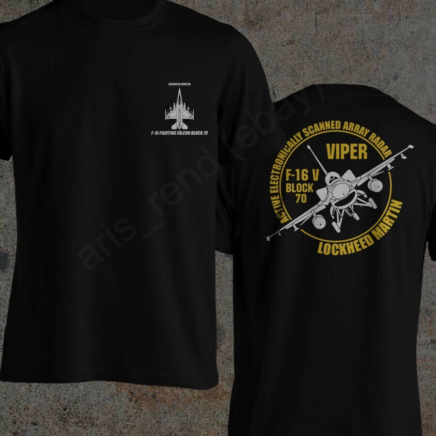 COD F-16 Viper Combat Falcon Block 70 Electronic Warfare Aircraft T-Shirt New Cotton Short Sleeve O-