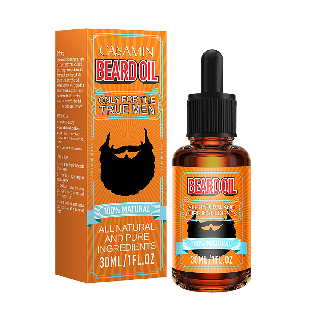 Beard Growth Oil Beard Growth Oil Beard Growth Oil Beard Care Essence Nourishing Dense Beard Men เท่