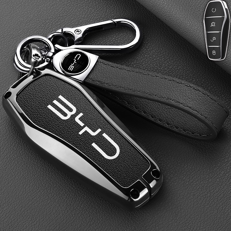 กุญแจรถป้องกันฝาครอบหนังกุญแจรถสําหรับ BYD Sealion 06 07/202 ซีล/ATTO 3/Dolphin/M6/นกนางนวล 2022-2024 Han EV Tang