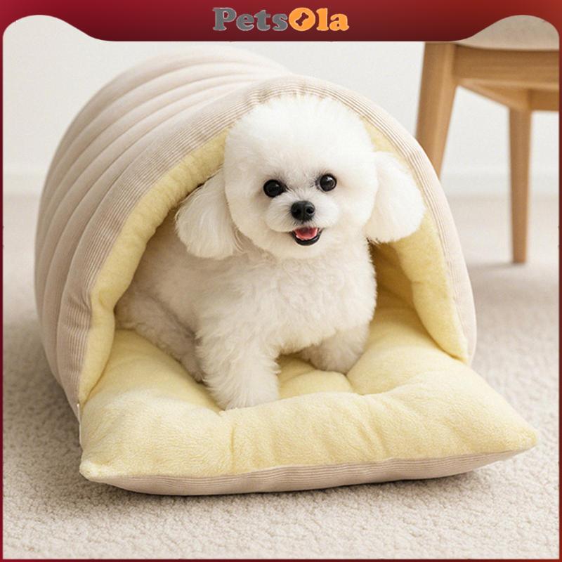 PETSOLA ฤดูหนาวถ้ําแมวลูกแมว Shelter PP ผ้าฝ้ายอุ่นนุ่มผ้าห่มสําหรับสัตว์เลี้ยงขนาดเล็ก Ideal Home Hideaway ราคา ถูกที่สุด ดีลบีเคเค แกลเลอรีภาพที่ 7