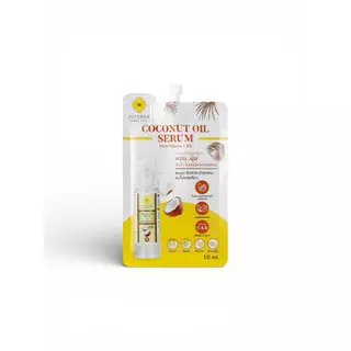 [1 Box มี 6 ชิ้น](Sachet) Pinnara Coconut Oil Serum 10ml. Sachet - ครีมซองเซรั่มน้ำมันมะพร้าว 10มล.