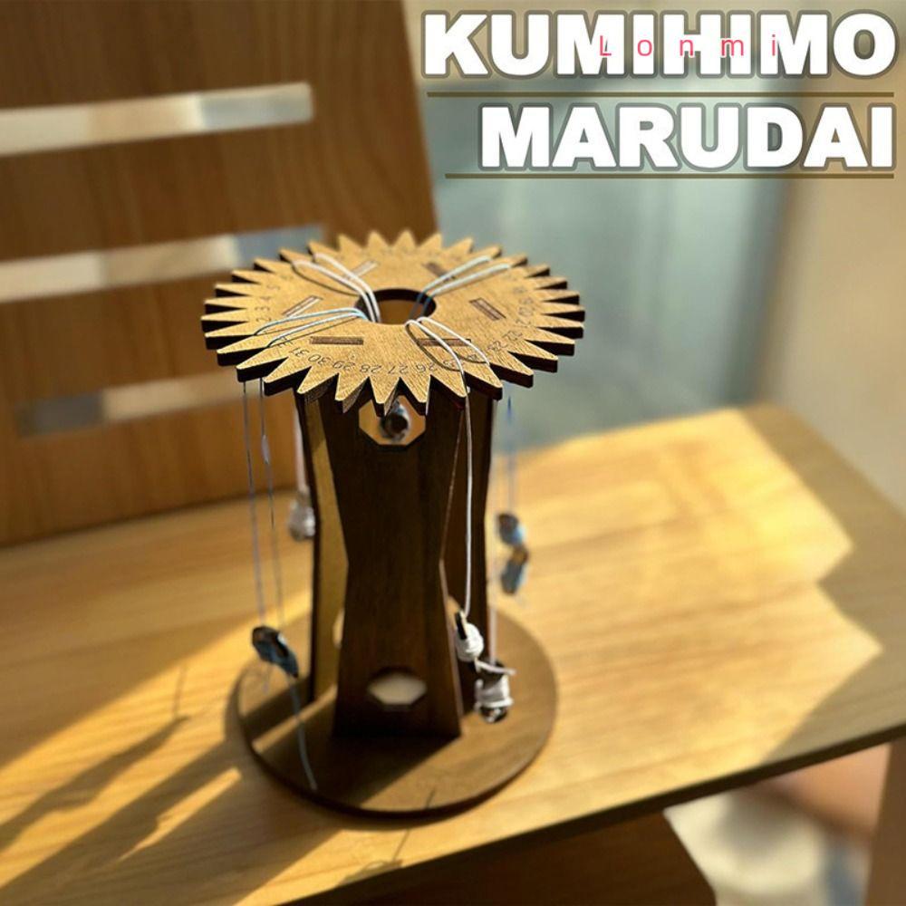LONMI Kumihimo Marudai Disk, Handmade DIY เชือกมือ Braiding Disk, ของขวัญแนวตั้งเชือกไม้ถักเครื่องมื
