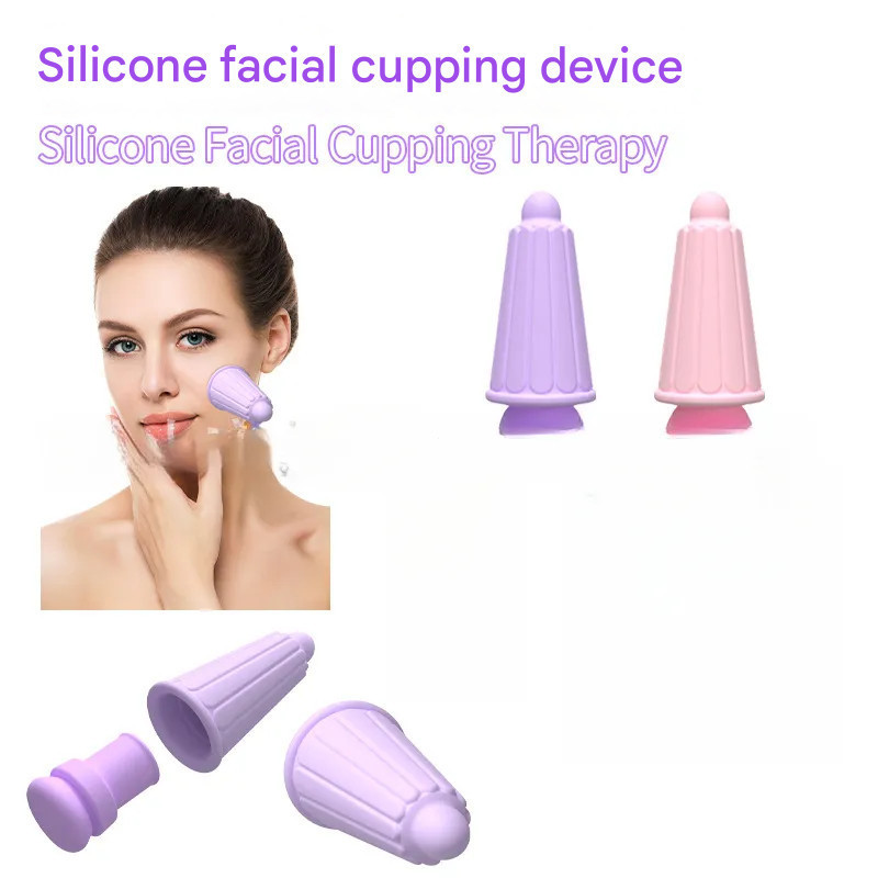 Silicon Facial Cupping ชุดนวดหน้าสูญญากาศ Therapy Reusable Cupping สําหรับ Skincare Fairybey
