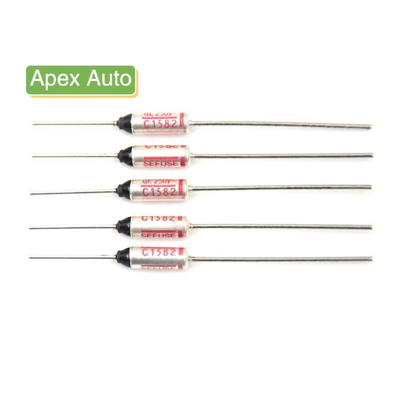 Apex Auto 5 ชิ้น SF214E Sefuse Cutoffs Thermal Fuse 216°C 216 Degrees 10A 250V ของแท้