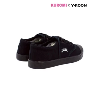 🌟ลูกค้าใหม่ 84 บาท💯Y-ROON รองเท้าผ้าใบนักเรียนชาย รุ่นY999 สีดำ ลายคุโรมิ Kuromi พื้นม่วง💜ลิขสิทธิ์แท้