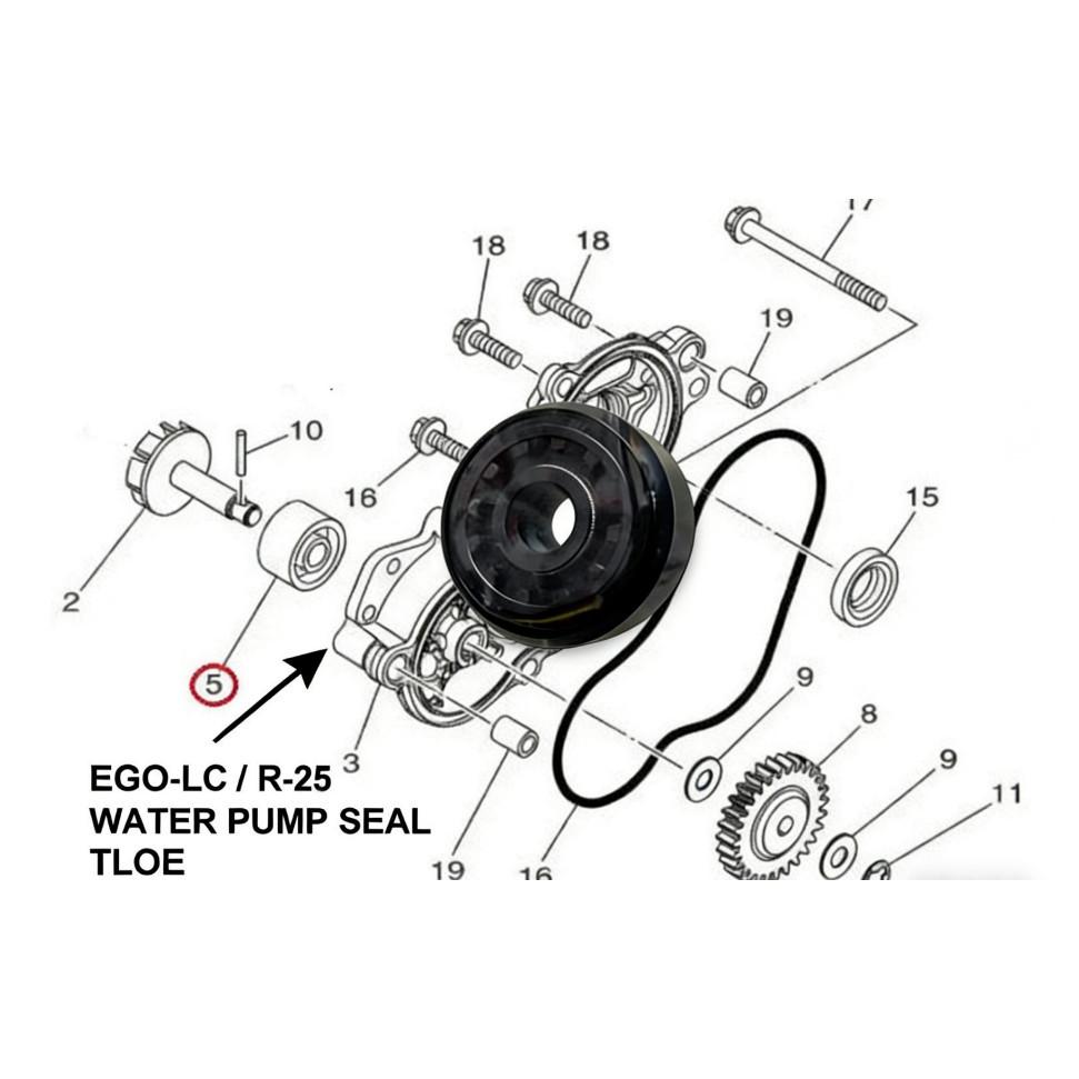 ปั๊มน้ํา IMPELLER SHAFT ซีลน้ํามัน R25 / MT25 / EGO LC / EGO LC FI [ OEM ] 33S-E2223-00