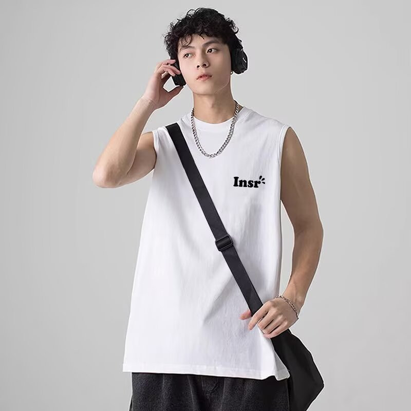 Trail Echo เสื้อยืดแขนสั้นผู้ชาย คอลีนแบบหลวม สไตล์ลำลอง