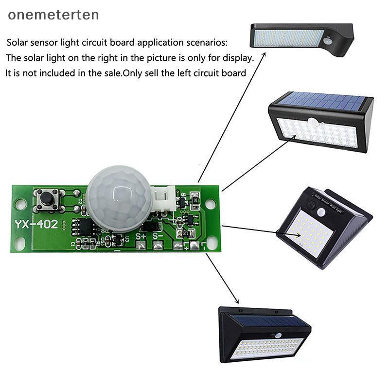 Rten 1 PC 3.7V DIY โคมไฟพลังงานแสงอาทิตย์ Board Control Sensor Night Light โมดูล Controller อินฟราเรด Human Body Induction Solar Circuit Board N