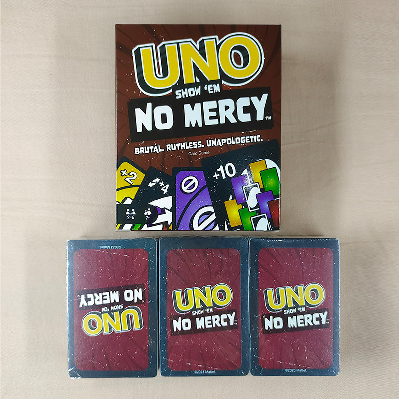 UNO NO Mercy Solitaire Never Leave NO Love การ์ดเกมกระดานเล่นไพ่ Party เกมของเล่น 168 ชิ้น