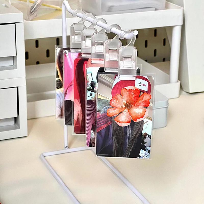 FLTH Dresser โลหะผู้ถือจอแสดงผลพวงกุญแจแขวนคลิปพลาสติก Trinket โต๊ะผู้ถือเครื่องประดับ FLTH
