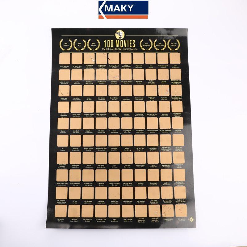 MAKY 100 Movies Off Poster 100 ภาพยนตร์ที่ต้องดูฟิล์มด้านบนของทุกช่วงเวลา TH
