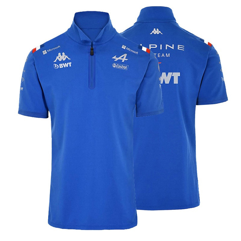2024F1 Racing Suit+Alpine F1 Racing Suit+เสื้อโปโลแขนสั้นฤดูร้อนสําหรับทุกเพศสามารถปรับแต่งได้