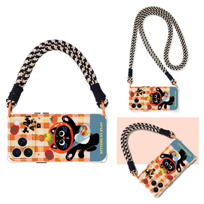 BOSTON ที่ใช้งานได้ Xiaomi 15Pro เคสโทรศัพท์ Lanyard Redmi k80 Creative Glory 40/90 Huawei pura70 Di