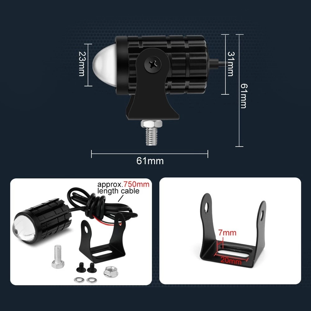 ราคาต่ำจำกัดเวลา🔥ไฟหน้ารถมอไซค์ ไฟสปอร์ตไลท์ LED ไฟมอเตอร์ไซค์ 3ชิ้น 88w+88w+สวิตช์ 12V-24V สว่างมาก 2 สเต็ป ไฟติดมอไซค์ thumbnail 8