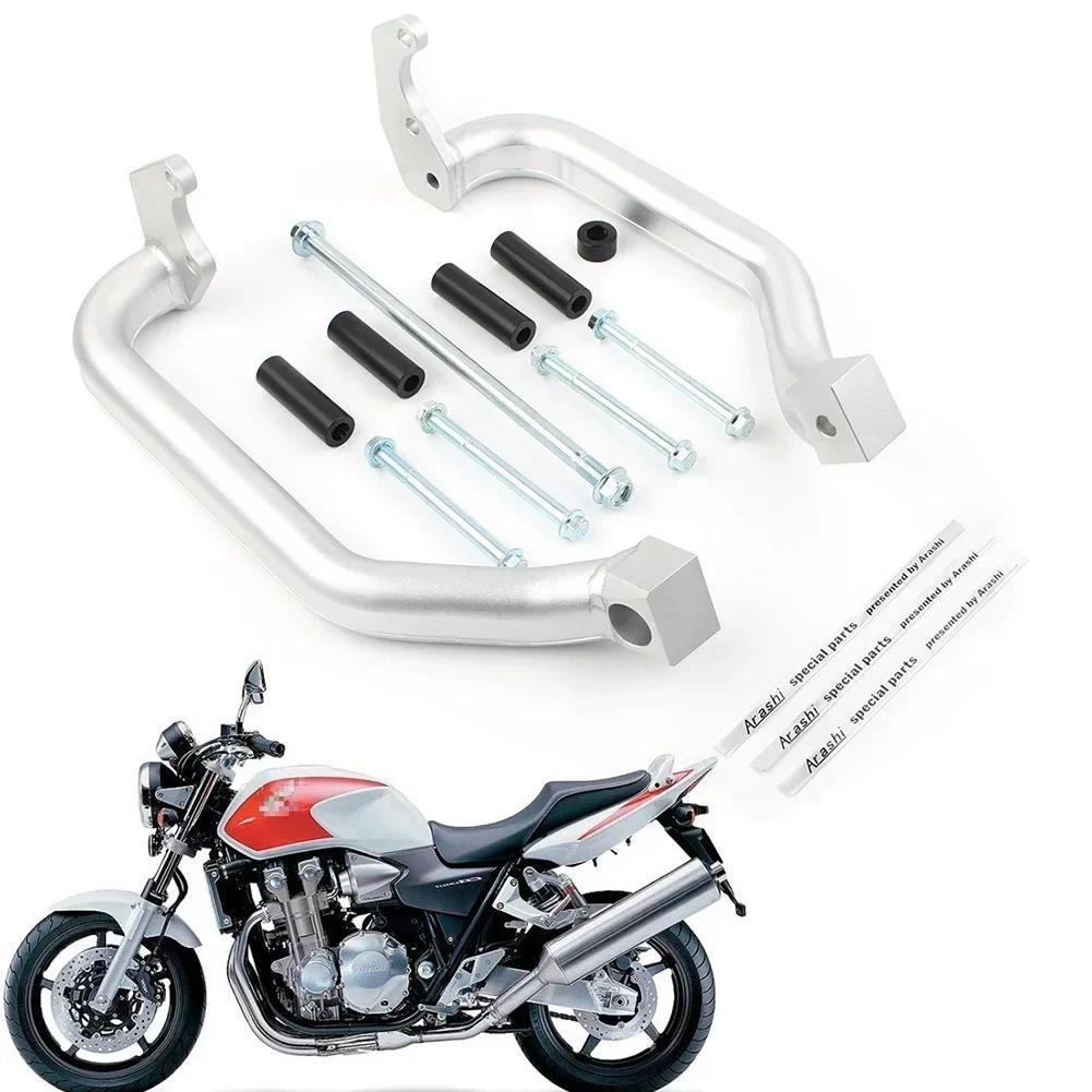 อลูมิเนียมเงินรถจักรยานยนต์เครื่องยนต์ทางหลวง Crash Bar Protector สําหรับ Honda CB 1300 CB1300 2003-