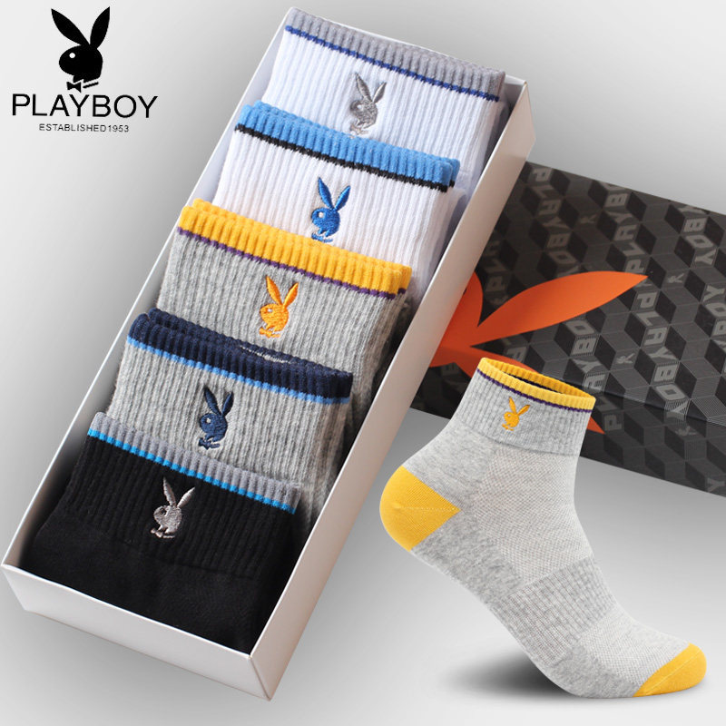 ถุงเท้า heattech ถุงเท้าผ้าฝ้ายผู้ชาย Playboy