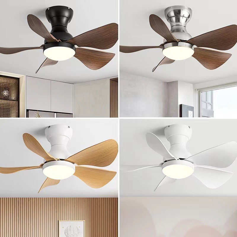 American Retro Fan Light Small Size Ceiling Fan Light Children's Room Ceiling Fan Light Bedroom Home