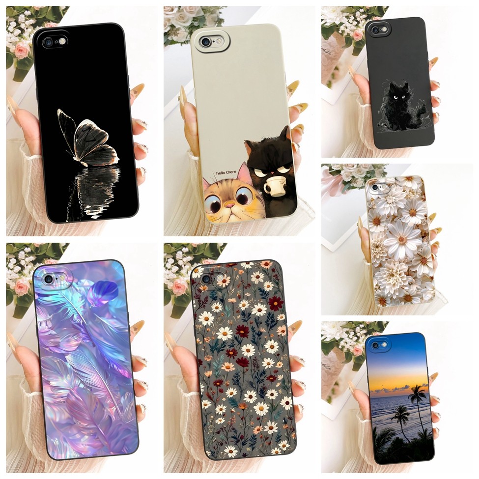 สําหรับ iPhone 6 A1589 สําหรับ iPhone 6S A1688 ฝาครอบแฟชั่นการ์ตูนน่ารักตลกทาสีซิลิโคนเคสโทรศัพท์