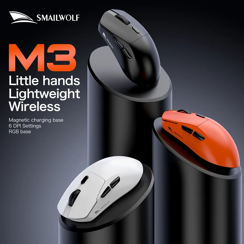 SMLAILWOLF M3 PRO เมาส์สามโหมดบลูทูธไร้สาย E-sports แล็ปท็อปสําหรับเล่นเกมเดสก์ท็อป PAW3311 บ้านแบบมีสายเมาส์ FPS น้ําหนักเบา