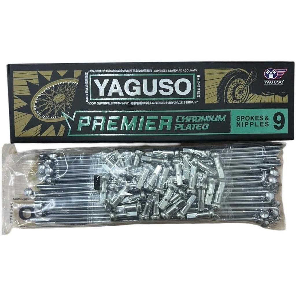 YAGUSO ซี่ลวด Premier ชุบโครเมียม หมุดเล็ก เบอร์9 PCX150 160 CLICK125i 150 160 ล้อขอบ 17 เท่านั้น 18