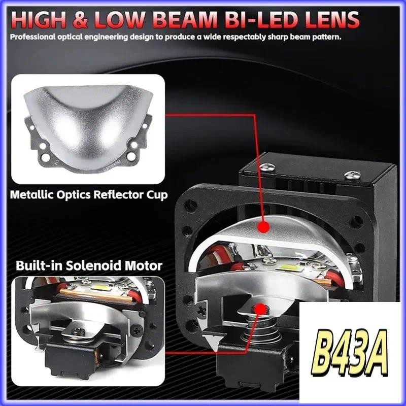 Sp-Matrix Bi-Led เลนส์ 1.5 นิ้วสูงรถต่ํารถจักรยานยนต์ LED ไฟหน้าโปรเจคเตอร์เลนส์ 6000K Universal H4 