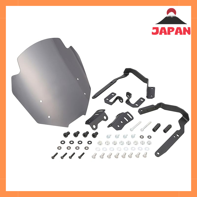 KITACO Aero Visor (Smoke) for Grom (JC92-1200001~) made of polycarbonate, with a 2-stage adjustable 