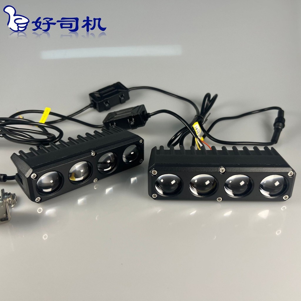 ตาข่ายภายนอก Ready Stocklight Concentrated Four-Lens ไฟ LED ทํางานสีเหลืองสีขาวรถบรรทุกสองสีรถออฟโรด