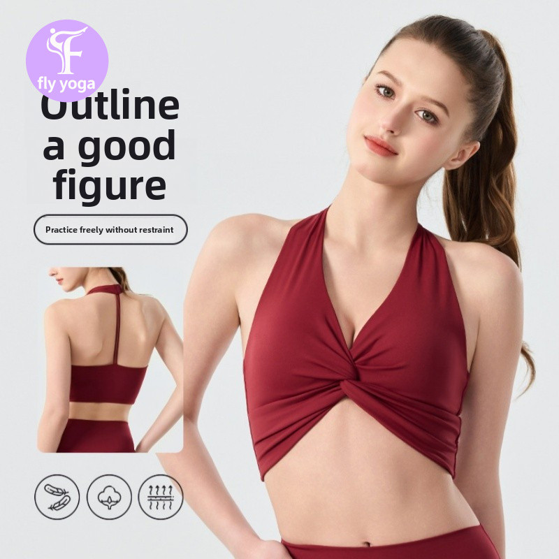 Fly Yoga Yoga Sport Bra Quakeproof เซ็กซี่ หลังสวย