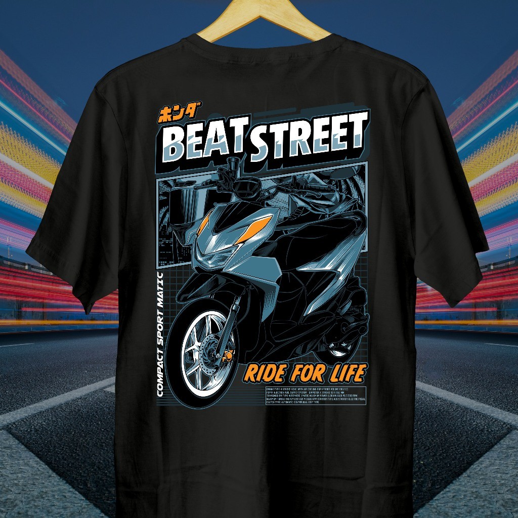 เสื้อยืดมอเตอร์ไซค์ Beat Street // Beat Street T-Shirt // Beat Street Shirt // Beat Street