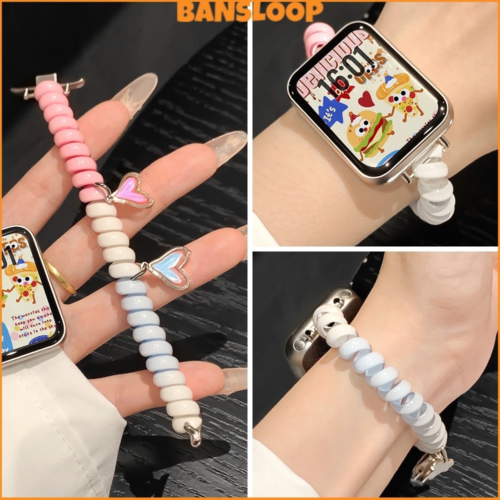 สายรัดข้อมือยืดหยุ่น for Redmi Watch 6 Active/Lite/ 6 5 4 สายรัดนาฬิกาน่ารัก Solo Loop TPU for Mi Band 10 9 8 Pro