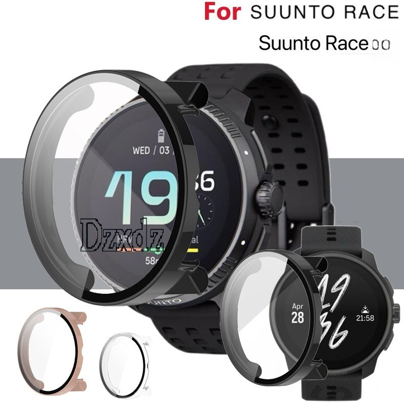 PC เต็มป้องกันกรณีสําหรับ Suunto Run แก้วป้องกันหน้าจอฝาครอบ Hard SHELL กรอบกันชน + ฟิล์มสําหรับ Suunto Run series สมาร์ทนาฬิกา SHELL