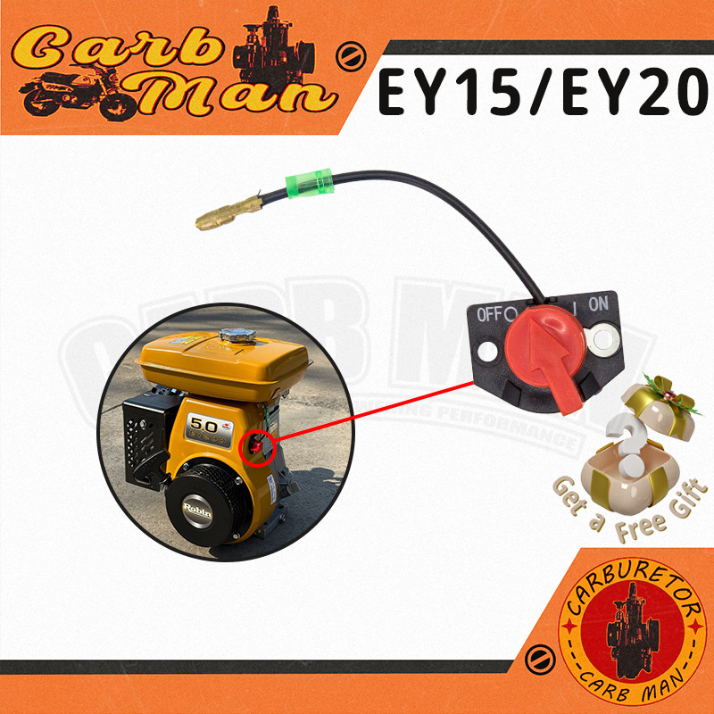 สวิตช์หยุดเครื่องยนต์ Ey20 Ey15 Ey20 เครื่องยนต์เบนซิน 4 จังหวะ Robin Subaru Ey 3.5 แรงม้า 5 แรงม้า