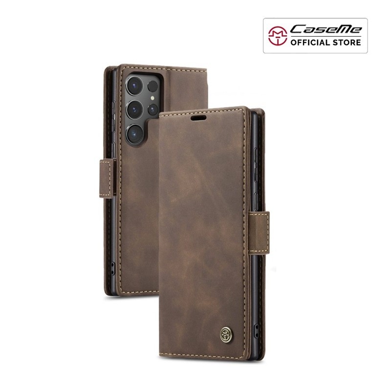 Caseme Samsung S25 PLUS ULTRA 5G Leather Flip Casing Leather Wallet Premium Card Holder Slot