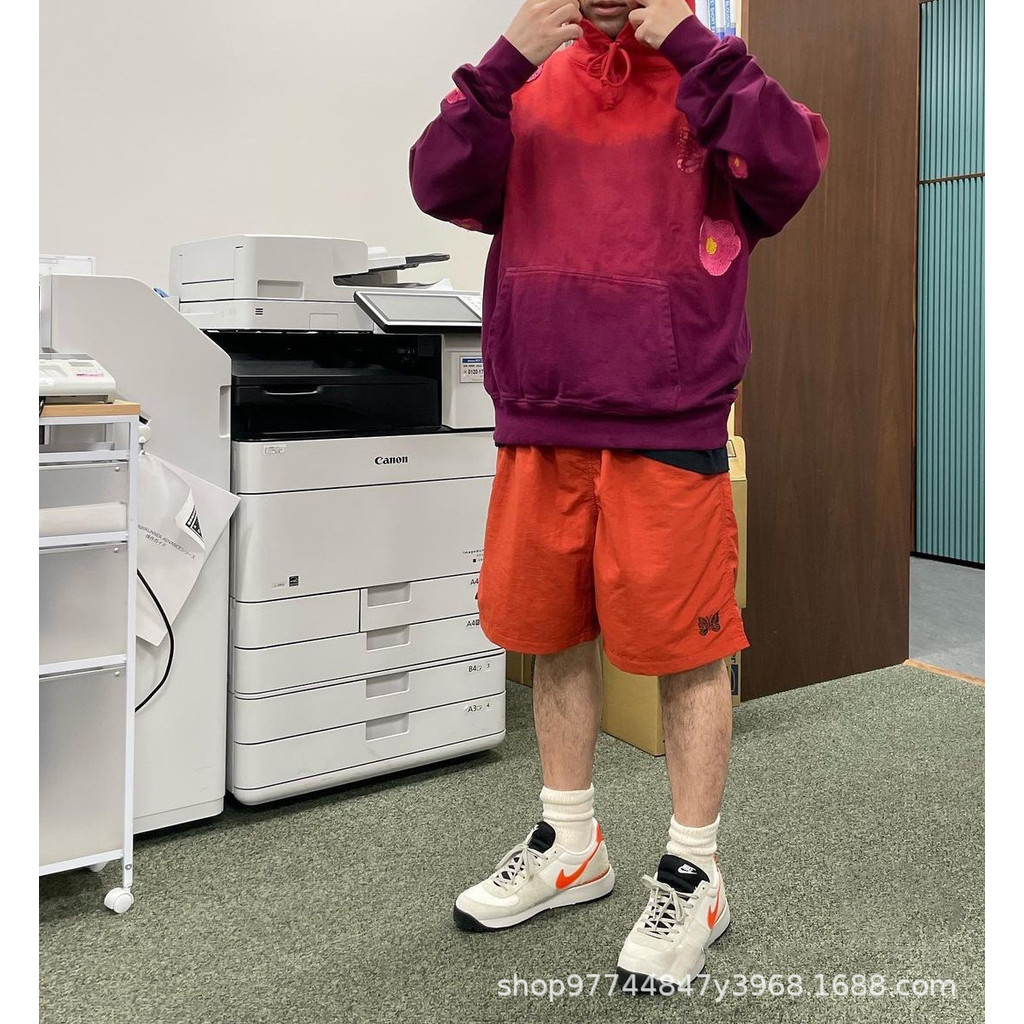 VYJO Needles BEAMS Joint Style กางเกงขาสั้นปัก Quick-Drying cityboy กางเกงชายหาดลําลองผู้ชายอินเทรนด