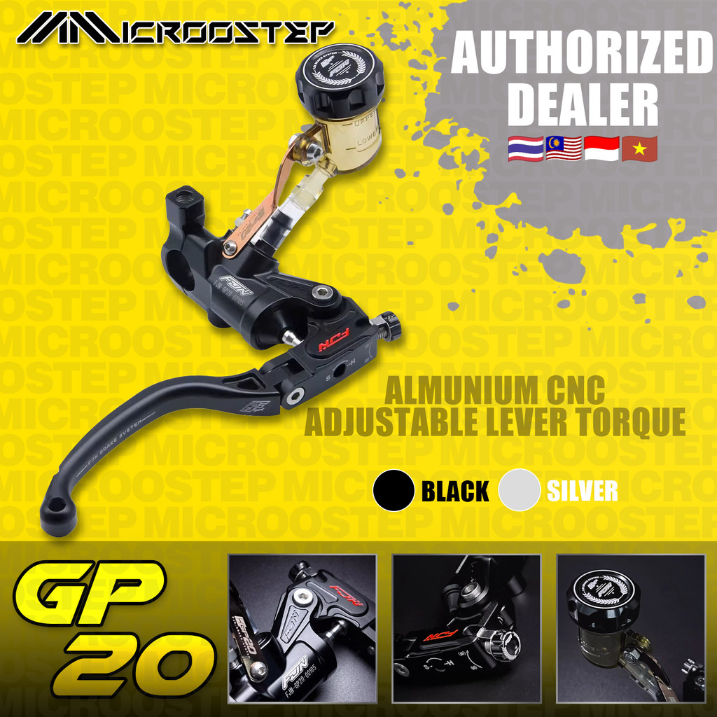 FJN GP20 แม่ปั๊มเบรกแบบผลักตรง (ซ้าย14/ขวา17) - สําหรับรถจักรยานยนต์ที่มีมือจับสัมผัส丨ปลอมแปลง CNC丨ค