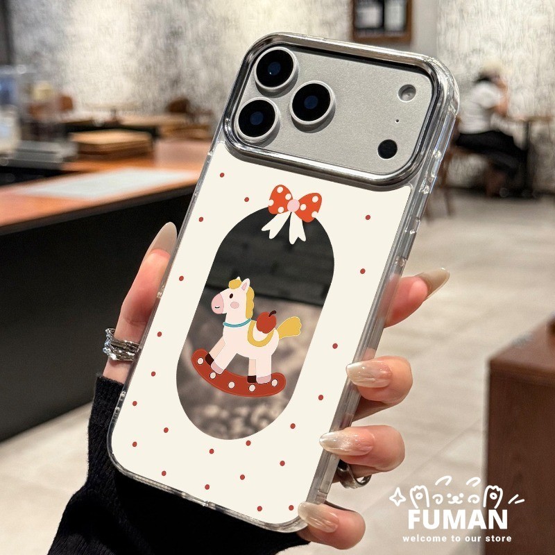 น่ารัก Pony Mirror เคสโทรศัพท์สําหรับ IQOO Z10 Lite Z9 Turbo Plus Z9S Pro Z9X Z5X Z3 Z1 U5 U5X U5E U