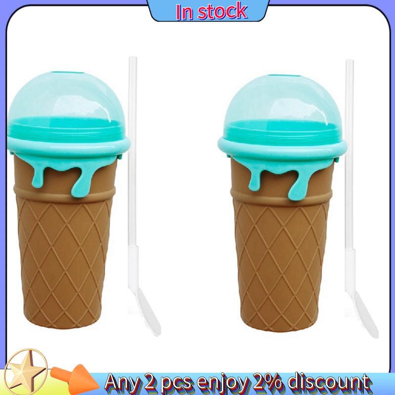 ในสต็อก-500Ml ความจุ Smoothie Cup ฤดูร้อน Shake Smoothie Cup, DIY Smoothie Cup พร้อมฝาปิดและฟาง, ถ้ว