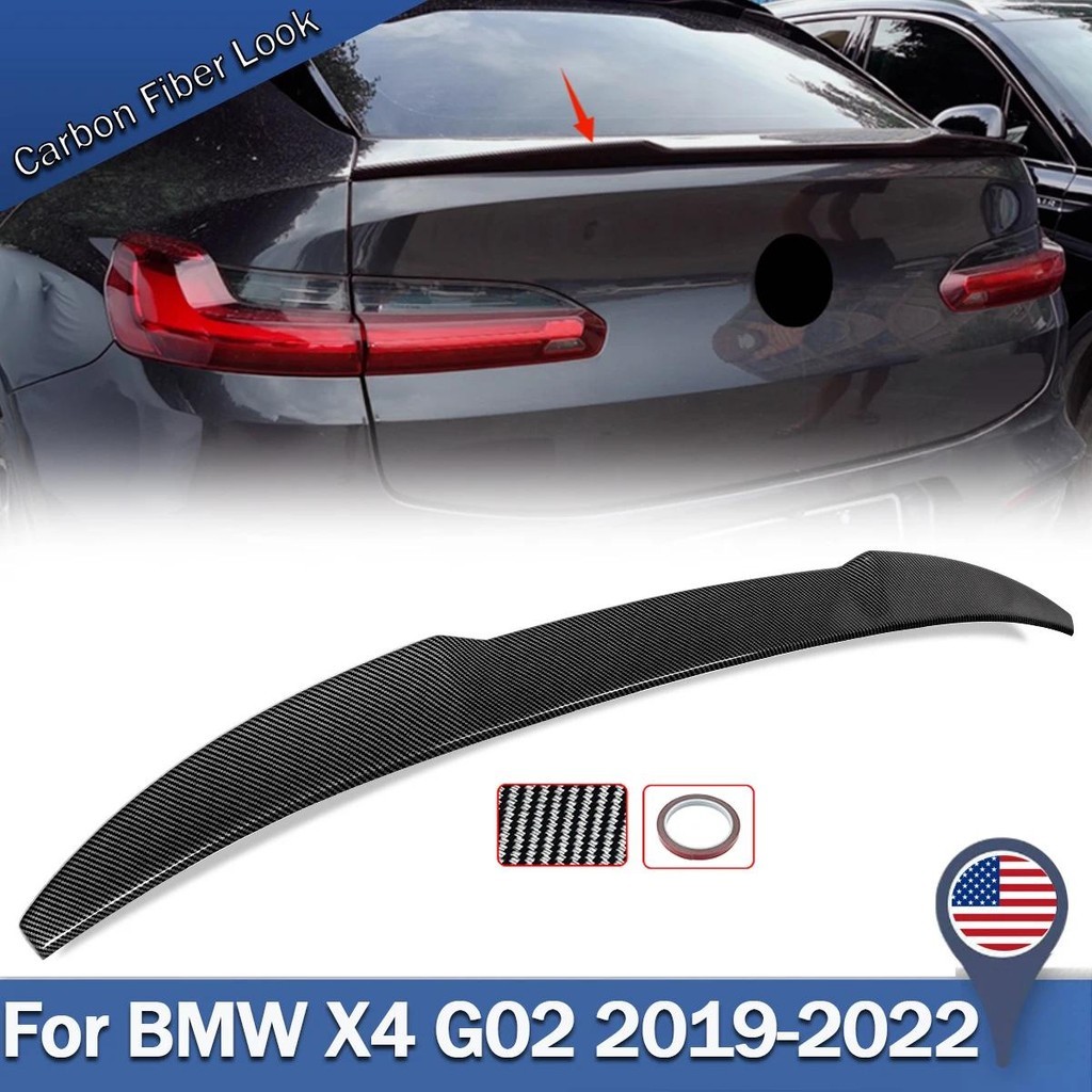 M4 คาร์บอนด้านหลังสปอยเลอร์ Wing Lip สําหรับ BMW X4 G02 M40i X4M F98 2019-2024auto ชิ้นส่วนตกแต่งรถ