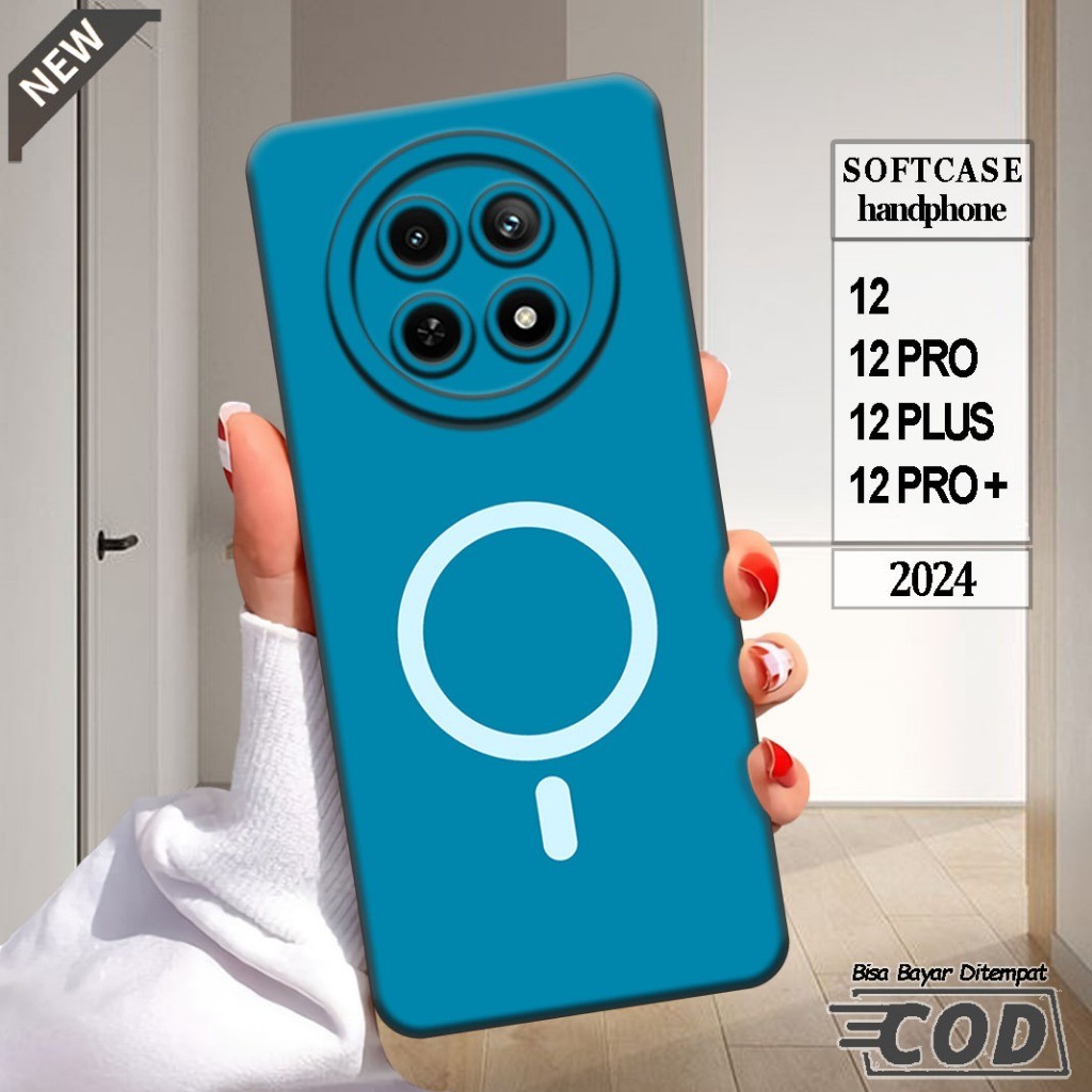 เคสRealme 12 _Realme 12 PRO _Realme 12 PLUS _Realme 12 PRO PLUS เคสซิลิโคนใสสีดํายืดหยุ่น