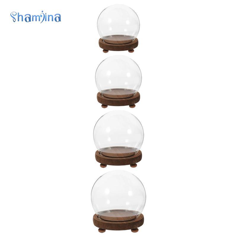 [Shamjina] Dome Glass Display Case Clear Dome Micro Landscape ตกแต่ง DIY Terrarium สําหรับ