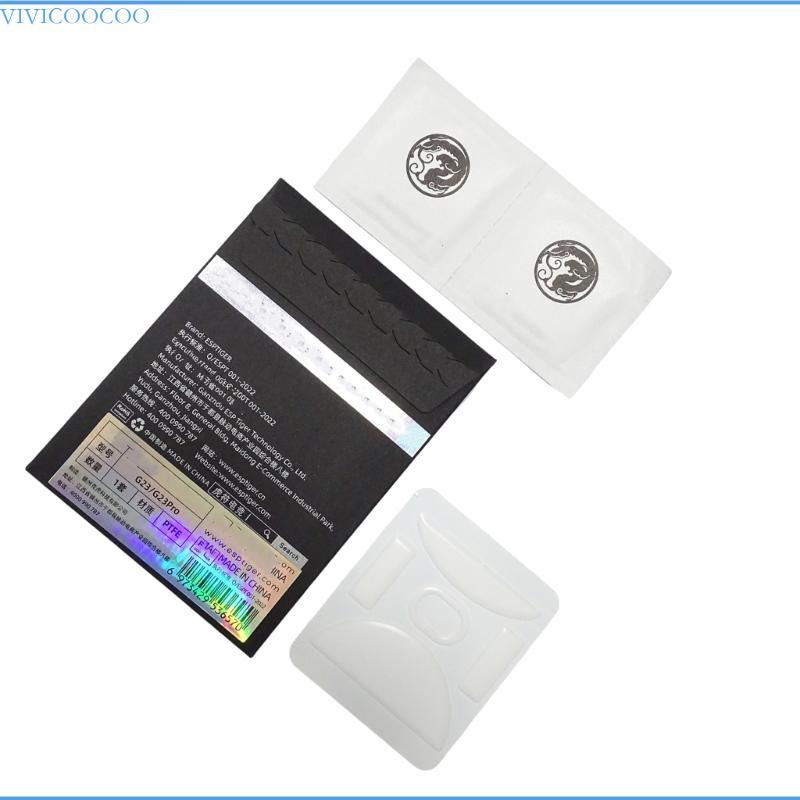 VIVI 1 ชุดน้ําแข็งรุ่นเมาส์ฟุตสําหรับ Incott G23 เมาส์ฟุต Pad Glides โค้งขอบเมาส์สเก็ตสติกเกอร์