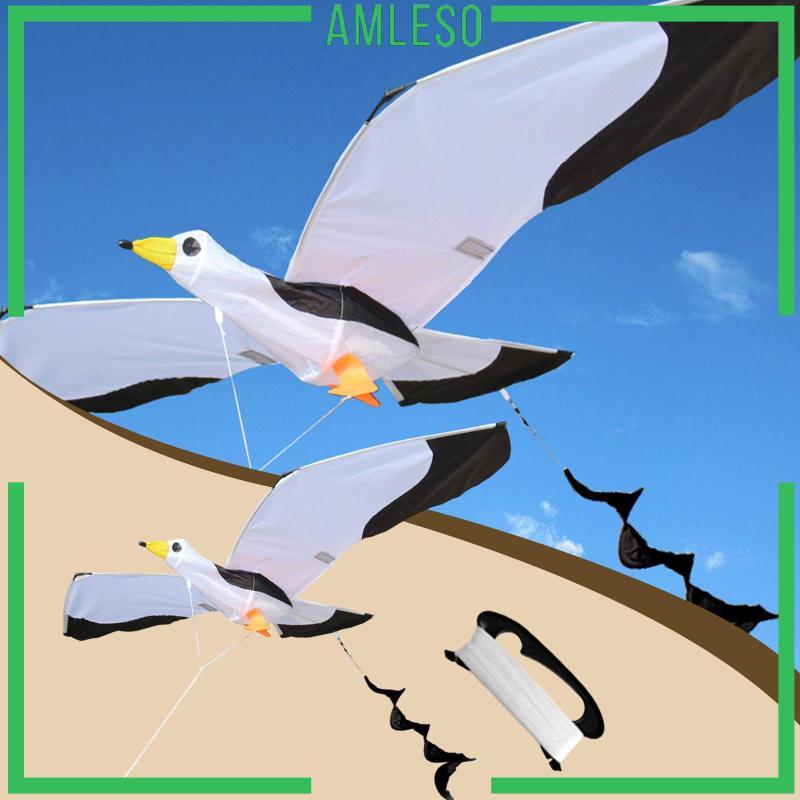 [Amleso] Wide Wing Seagull Kite สําหรับ Kite Surfing Accessories Beach Park Outdoor Single Line Flye