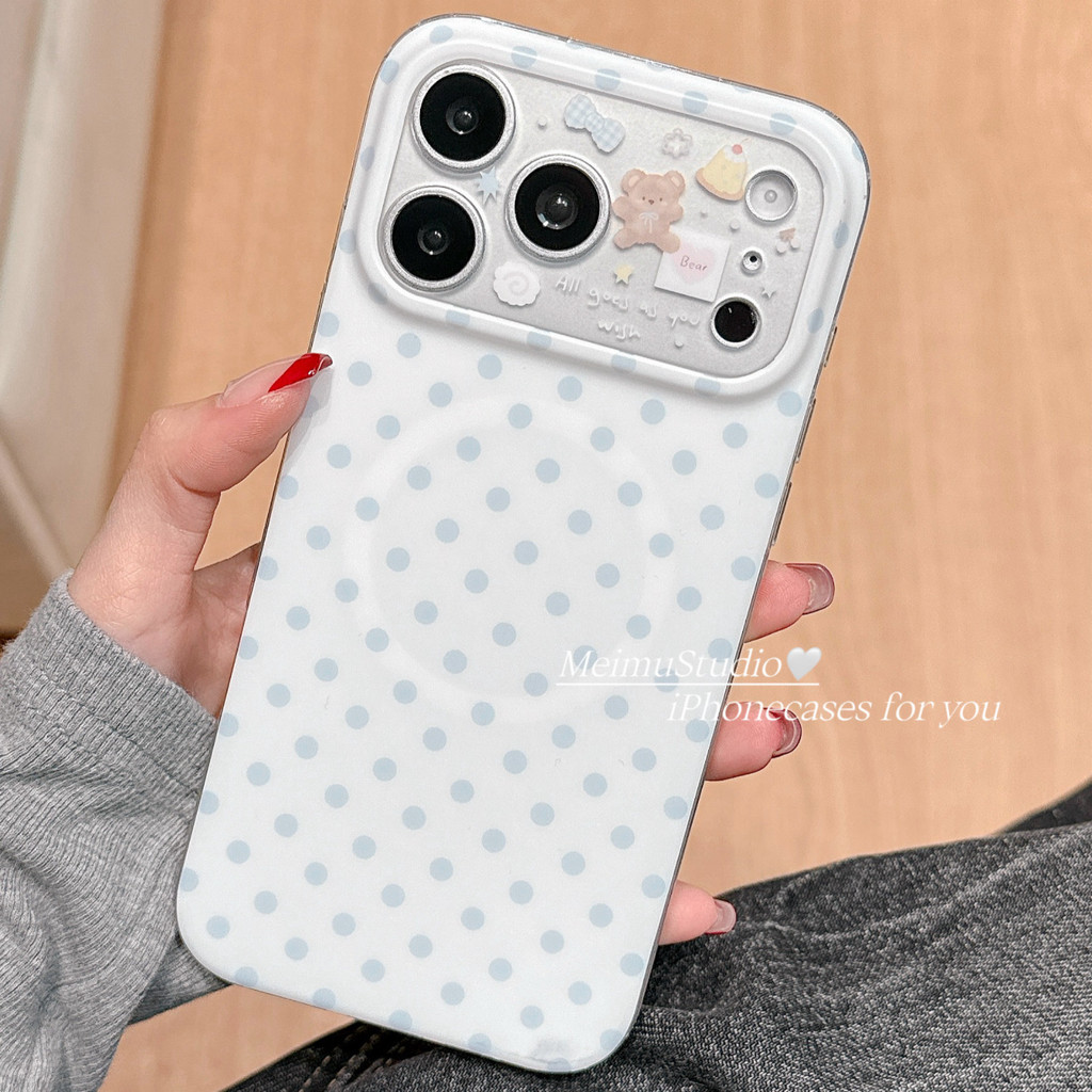 Ins Simple Polka Dot Bear Bracket Samsung s25fe เคสโทรศัพท์ s25 s23ultra Bracket s21+/ s24/a55/a15 Creative Shock-proof a16/a56/a33 Hard Case a05s/a34 รวมทุกอย่าง a53 ราคา ถูกที่สุด ดีลบีเคเค แกลเลอรีภาพที่ 6