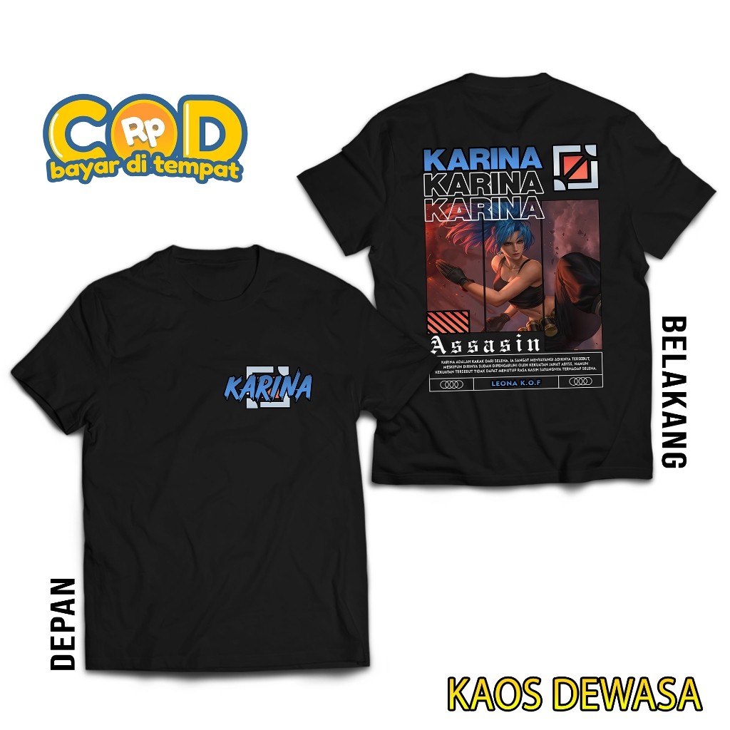 MOBILE LEGEND KARINA LEON KOF T-SHIRT - เสื้อยืด KARINA ASSASIN - เสื้อยืด VIRAL ML - เสื้อยืดผู้ชาย