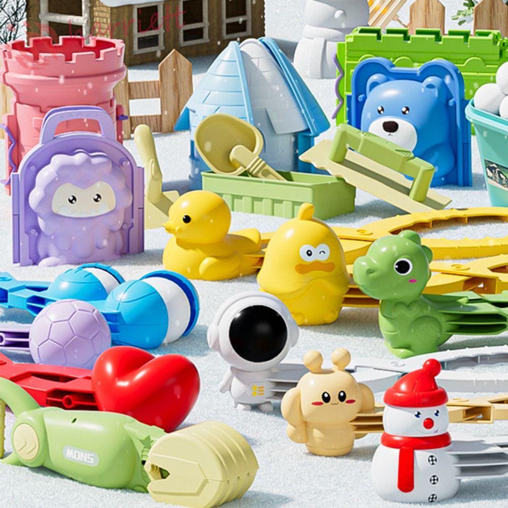 HARRIETT แม่พิมพ์เครื่องทําสโนว์บอลไดโนเสาร์, กีฬา Early Education Duck Snowball Clip, Winter Fight 