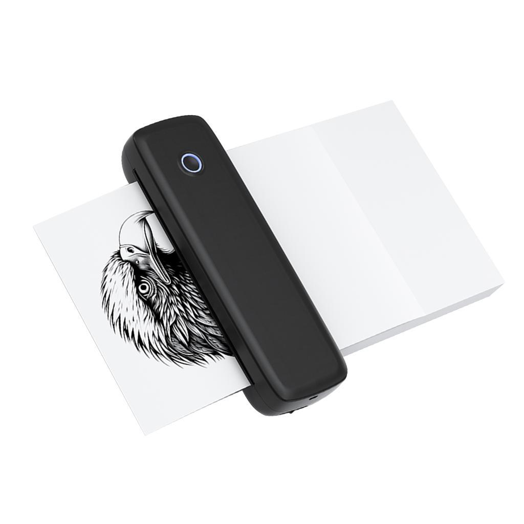 Jupitershopss บลูทูธ A4 เครื่องพิมพ์ความร้อนแบบพกพา USB 203dpi สําหรับพิมพ์ Wide56mm/77mm/107mm/210m